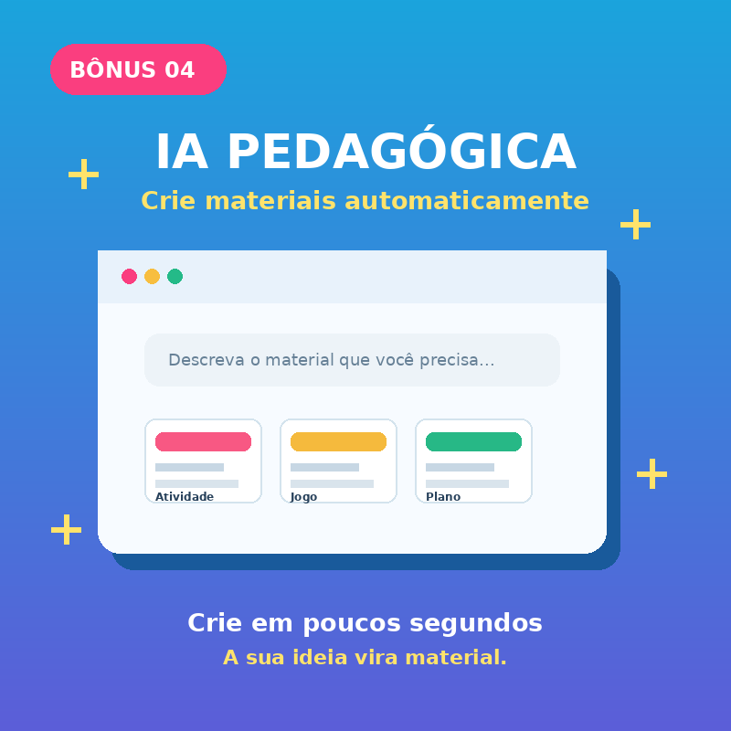IA Pedagógica que cria materiais automaticamente